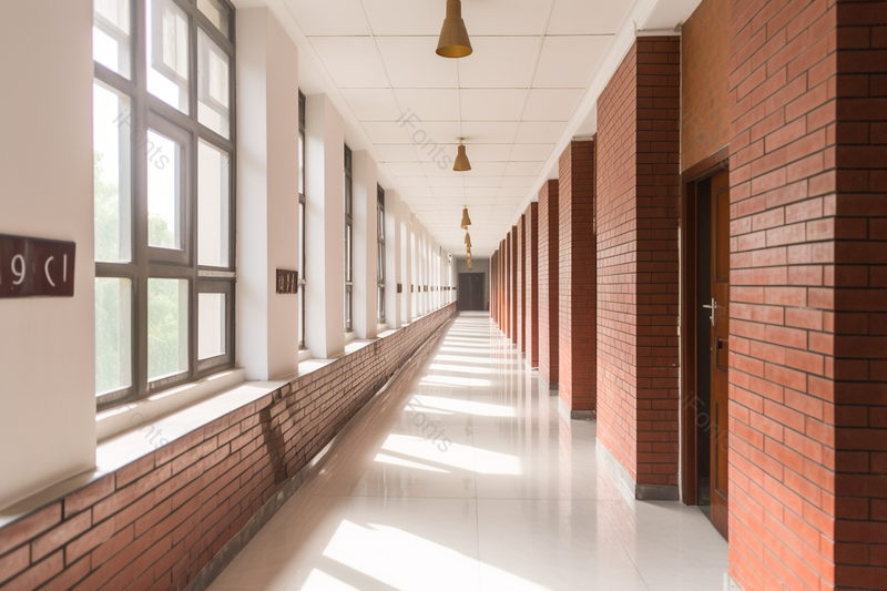 上海大学明亮走廊校园摄影,高清,摄影图,摄影图片,图片大全,摄影图免费下载